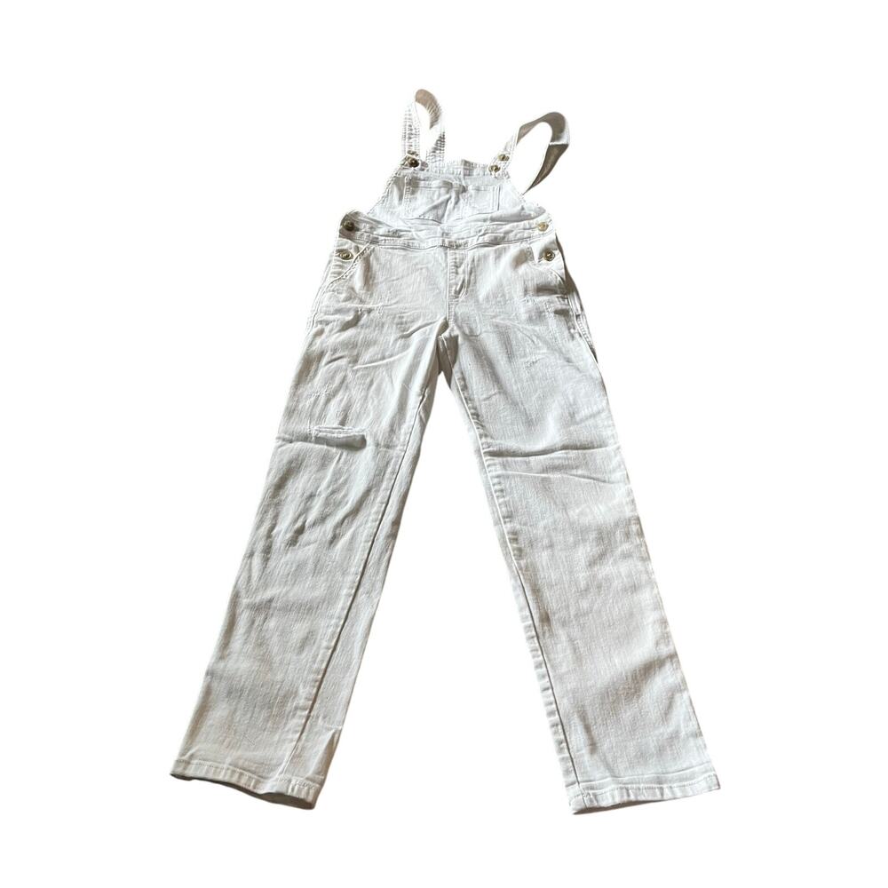 Pilcro & The Letterpress Overalls Women's 25 Off White‎ Denim Anthropologie Farm
